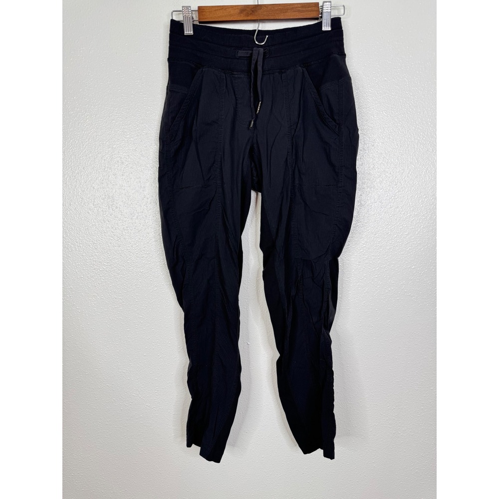 Lululemon Beyond the Studio Jogger Black Ribbed Swift Pants Womens Size 4